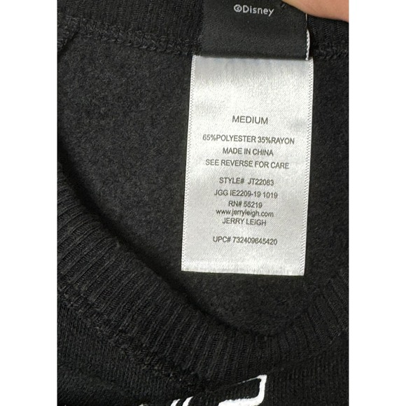 Disney Minnie Mouse Graphic Black Crewneck Sweatshirt Pullover Girls'‎ Medium - Picture 9 of 11